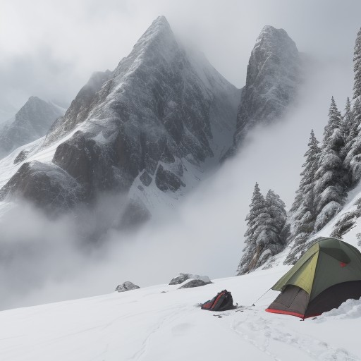 【登山】霧の中での停滞判断 | 安全に下山するための基準 をイメージした 山 の写真