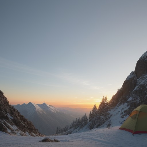 【山行】行動不能になる前の判断基準 | 安全に下山するための目安 をイメージした 山、夕日 の写真