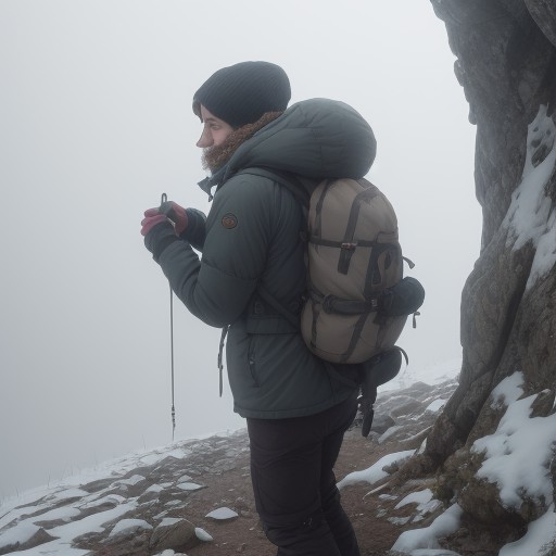 【登山】霧の中での判断 | 行動停止基準と安全な下山方法 をイメージした 山、冬 の写真