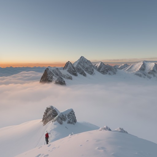 【登山】稜線から見る雲海の撮り方 | カメラの設定とコツ をイメージした 山、朝日 の写真