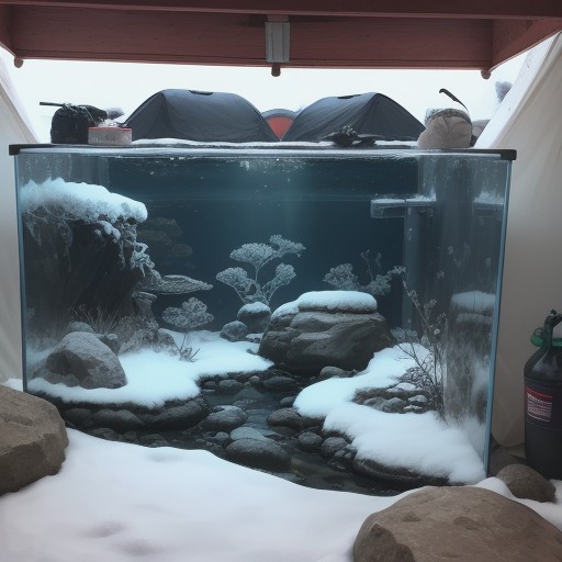 【川魚】生き物の採取と持ち帰り | 飼育での寿命について をイメージした 冬、川 の写真