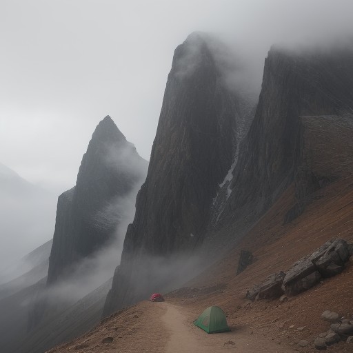 【登山】霧で視界が遮られた時の判断 | 回復の目安と安全な行動法 をイメージした 山 の写真