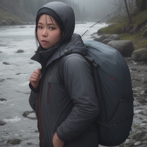 【川釣り】霧雨の中での体感温度 | 服装選びのポイント をイメージした 川 の写真