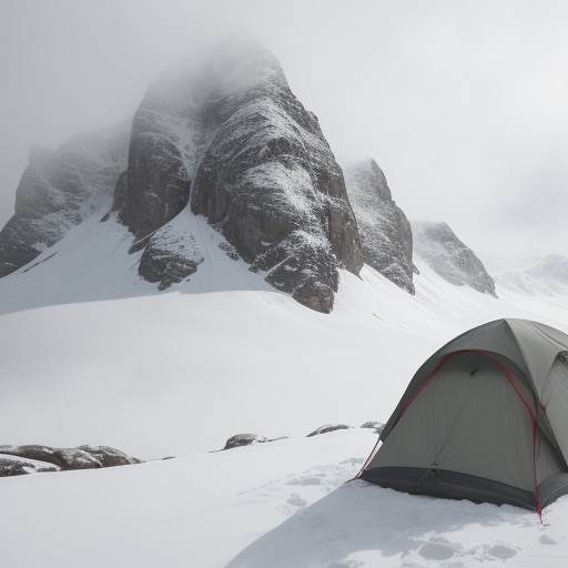 【登山】霧で遮られた視界 | 回復までの待ち時間と判断基準 をイメージした 山、冬 の写真