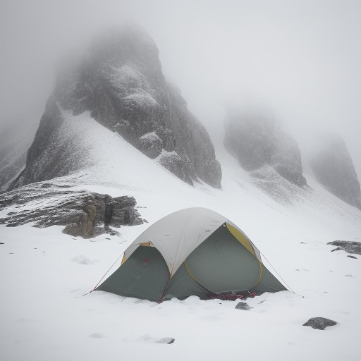 【登山】稜線の霧で視界が切れたとき | 安全に下山するための回避策 をイメージした 山、冬 の写真