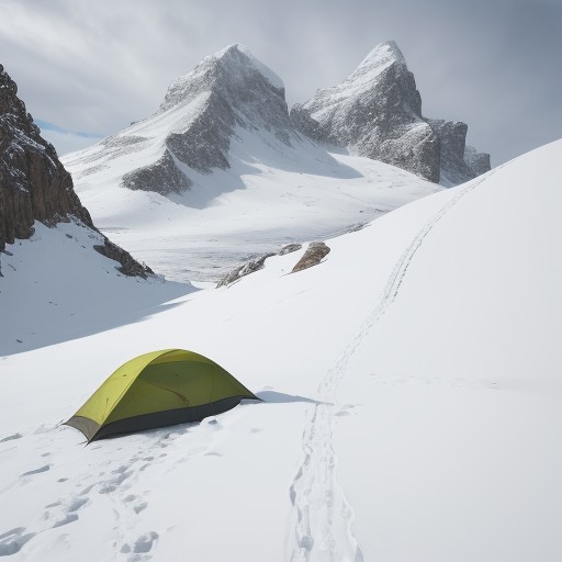 【登山】風向きの読み方 | 山での安全なルート選びと判断基準 をイメージした 雪景色、稜線、山頂 の写真