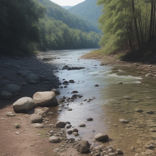 【川釣り】増水後の濁りが引くタイミング | 抜け時の判断方法 をイメージした 川 の写真