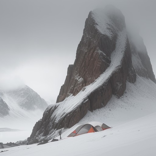 【登山】霧での視界不良への対応 | 下山を決める判断基準 をイメージした 山 の写真