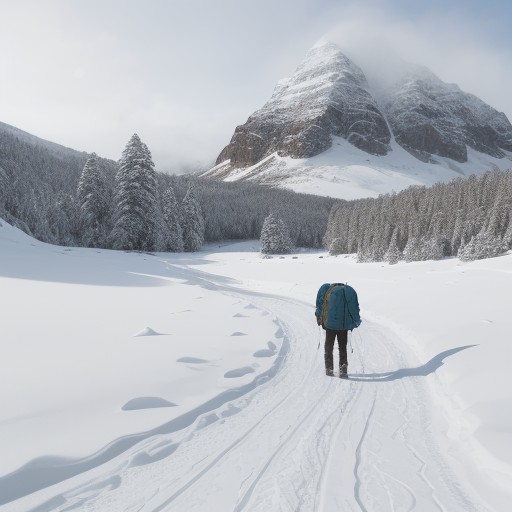 【冬山】霜が降りる仕組み | 山での見え方と注意点 をイメージした 冬、山、雪景色 の写真