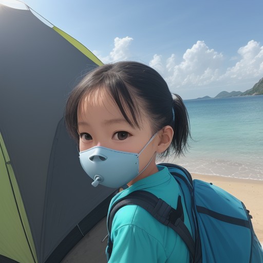 【シュノーケルマスク】子供向け選び方のポイント | サイズと機能の確認方法 をイメージした 夏 の写真