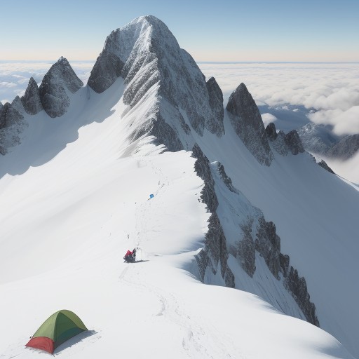 【登山】稜線を歩くルート | 雲海の景色が見える場所 をイメージした 山、稜線 の写真