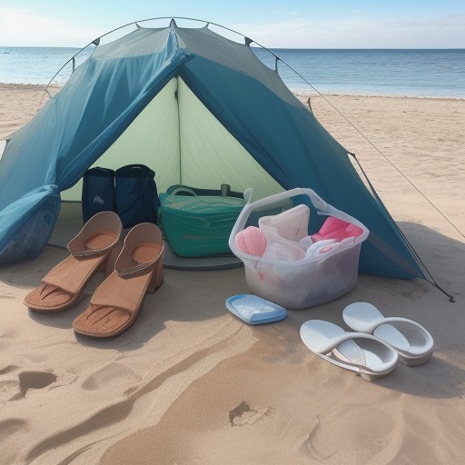 【ビーチサンダル】砂を落とす簡単なやり方 | 海辺での後片付けの手順 をイメージした 夏 の写真