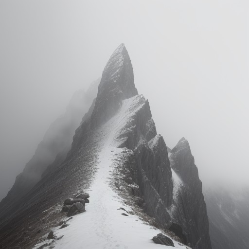 【登山】霧の中での視界確保 | 役立つ道具と使い方 をイメージした 山 の写真