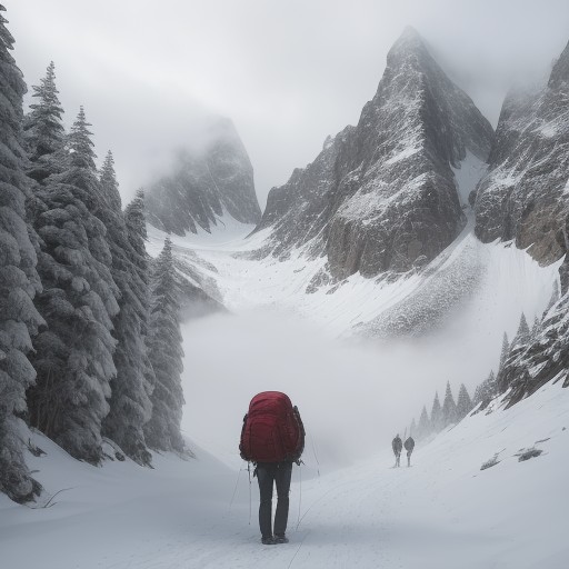【登山】霧の中での歩き方 | 視界が戻るタイミングの判断方法 をイメージした 山 の写真