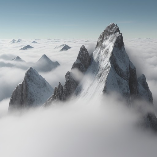 【登山】稜線の視界が回復するタイミング | 山頂へのルート確認方法 をイメージした 山、稜線 の写真