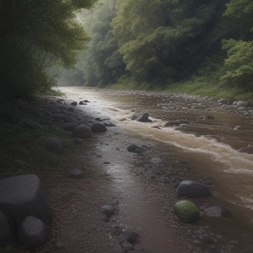 【川の増水】水位が下がるタイミング | 回復のサインを見極める方法 をイメージした 川、川 の写真