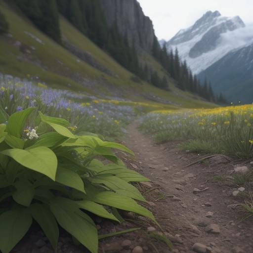 【毒草】山の植物の見分け方 | アプリで確認する方法 をイメージした 春、山 の写真