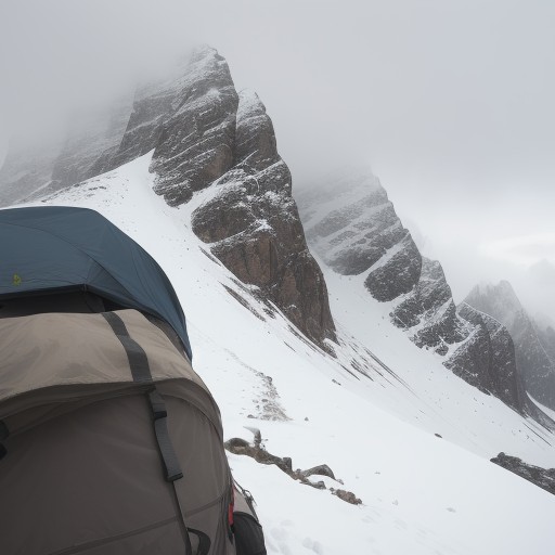【登山】霧の中での判断 | 行動停止基準と安全な下山方法 をイメージした 山、冬 の写真