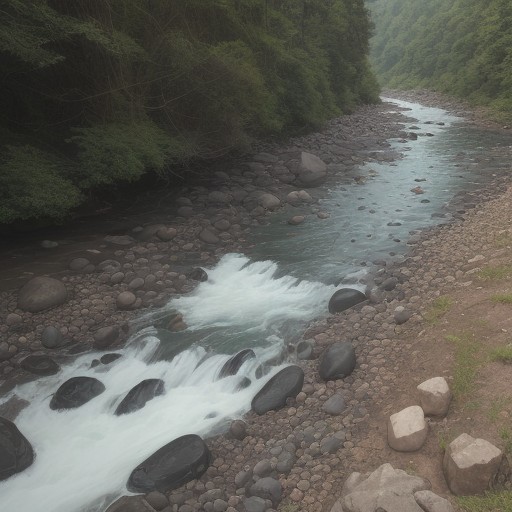 【川釣り】流れの巻き込みを防ぐ | 安全な立ち位置と回避方法 をイメージした 川 の写真