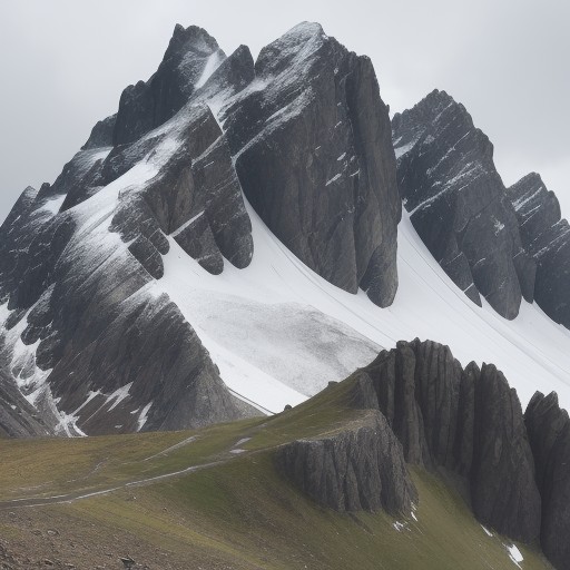 【登山】稜線を歩くルート | 足元に広がる雲海の景色 をイメージした 山、稜線、登山道 の写真