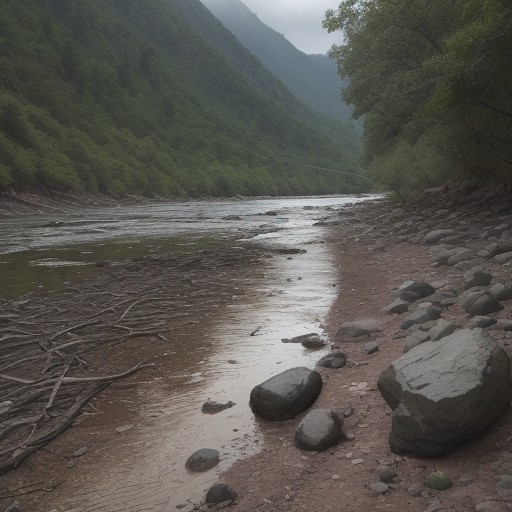 【川釣り】浅瀬の水位の変化 | 注意したい急な増水の危険性 をイメージした 川 の写真
