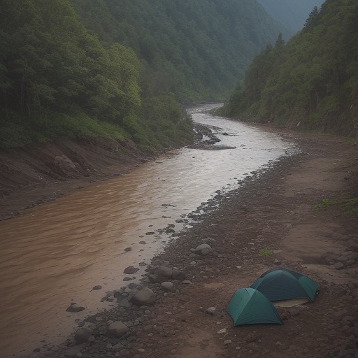 【川の増水】逃げ道の確認方法 | 安全な避難ルートの選び方 をイメージした 川 の写真