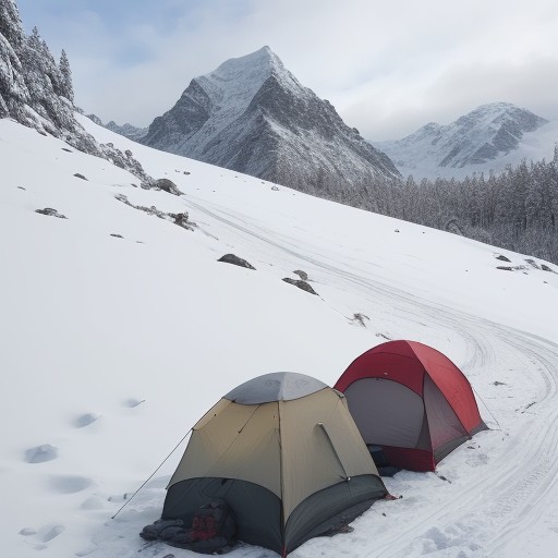 【冬山】霜上がりの登山ルート | おすすめの時期と準備 をイメージした 冬、山、冬、山、登山道 の写真