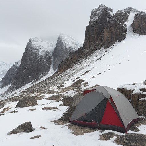【登山】稜線での休憩方法 | 風を避ける場所の選び方とコツ をイメージした 山、稜線、冬、登山道 の写真