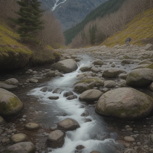 【渓流釣り】増水後のタイミング | 釣果を出す狙い目の時間帯 をイメージした 山、川 の写真
