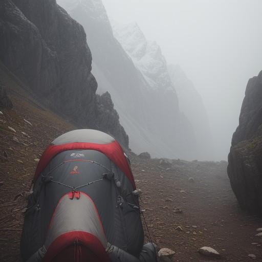 【登山】霧で視界が消えた時の判断 | 回復タイミングの見極め方 をイメージした 山 の写真