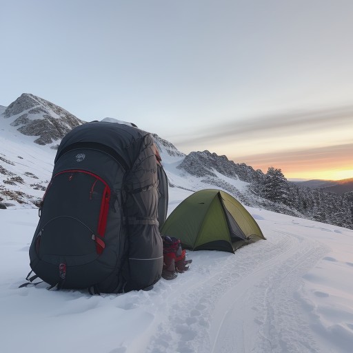 【ウィンタートレイルランニング】冬の山道を走る注意点 | おすすめコースマップ をイメージした 冬、夏、雪景色、登山道、夕日、山 の写真