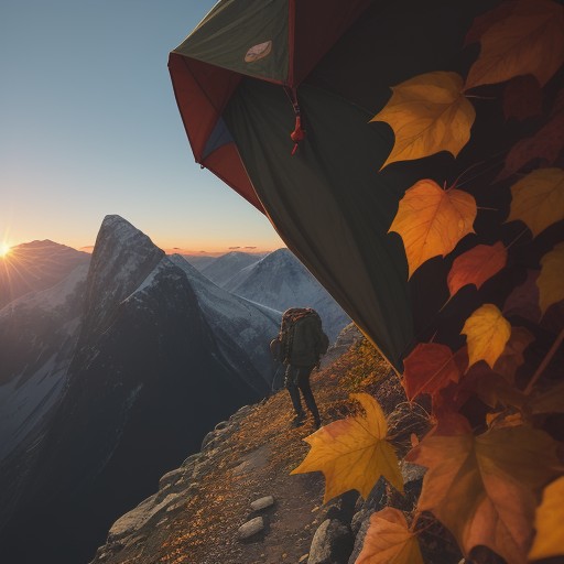 【登山】秋の山行ルート選び | 安全に歩くためのポイント をイメージした 秋、秋、山、夕日、登山道、山 の写真