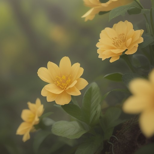 【ヤマブキショウマ】開花時期と見頃 | 山歩きで見つける黄色い花 をイメージした 夏、夏、ハイキング、山頂、登山道 の写真