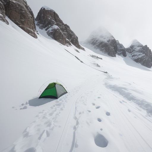 【登山】風向きの読み方 | 山での安全なルート選びと判断基準 をイメージした 雪景色、稜線、山頂 の写真