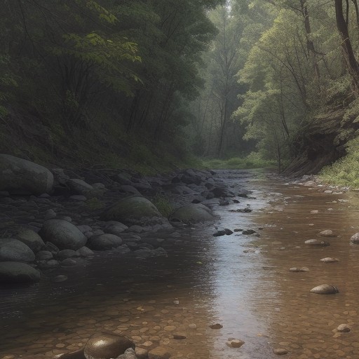 【川の増水】濁りが抜けるタイミング | 釣行計画の立て方 をイメージした 川 の写真