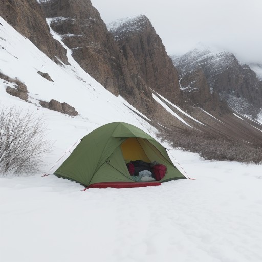 【登山】気温が急激に下がるサイン | 山での体温管理と対策 をイメージした 山、冬、登山道 の写真