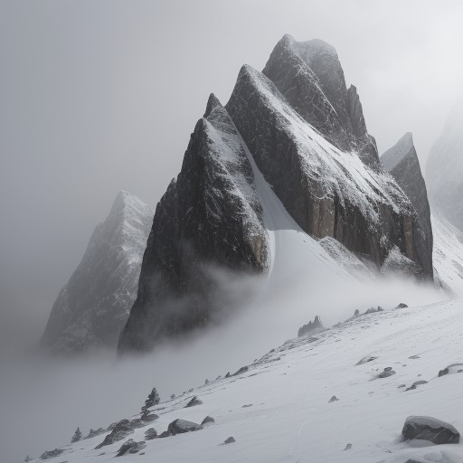 【登山】霧が出たときの行動判断 | 安全に下山するためのルート選び をイメージした 山 の写真