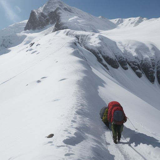 【登山】稜線を歩くコース | 停滞時間を計算した計画の立て方 をイメージした 山、稜線、冬 の写真