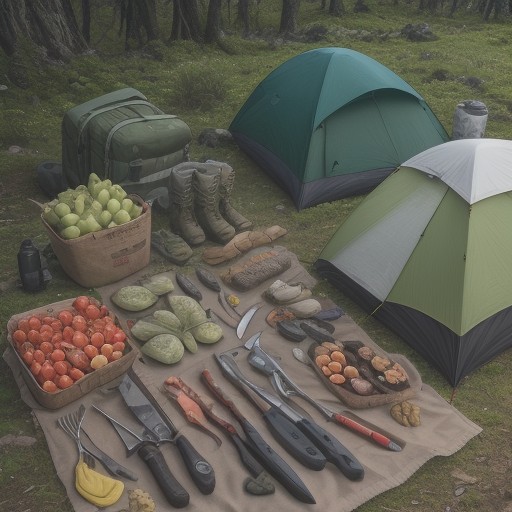 【山菜採取】春の山へ行くための道具 | 準備物のリスト をイメージした 春、ハイキング、登山道、山 の写真
