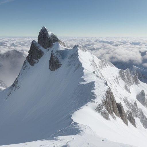【登山】稜線を歩くルート | 雲海の景色が見える場所 をイメージした 山、稜線 の写真