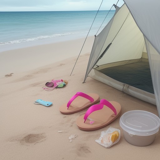 【ビーチサンダル】砂を落とす簡単なやり方 | 海辺での後片付けの手順 をイメージした 夏 の写真