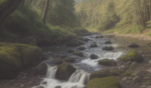【川歩き】水辺を歩いて辿り着く場所 | 森の中にある川の流れ