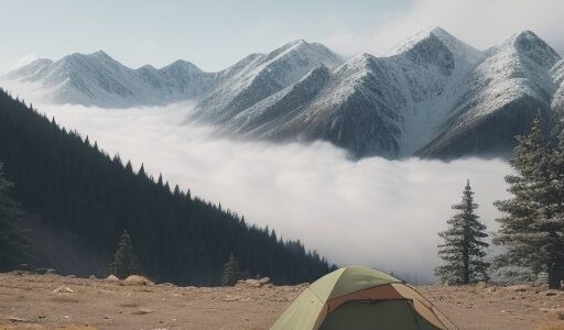 【キャンプ場ガイド】高原のサイト | 雲海と山並みが広がる朝の景色