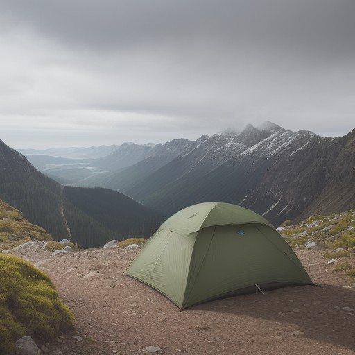 【登山装備】雨や風に備える持ち物 | 山の安全を守る準備 をイメージした 広角の風景、ハイキング、山 の写真