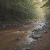 【川遊び】流れの変化と危険箇所 | 安全な過ごし方のポイント をイメージした 広角の風景、川 の写真