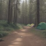 【自然保全】山歩きのマナーとゴミ拾い | 森の緑を次世代へ残す方法 をイメージした 広角の風景、ハイキング、森 の写真