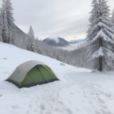 【山の天気予報】雪解けで足場が緩む時期 | 降雪への備えと注意点 をイメージした 広角の風景、山、雪景色、雪景色 の写真
