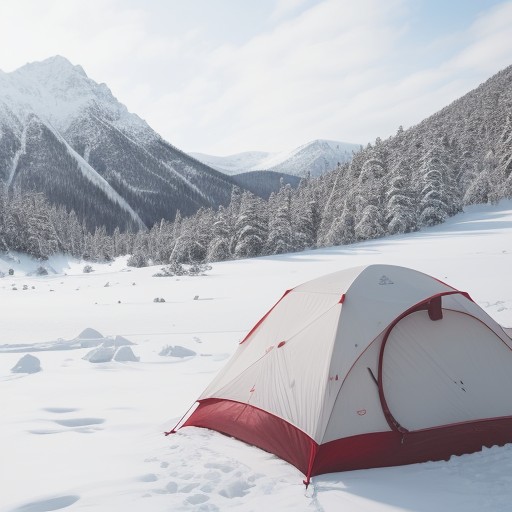 【ウィンターハイキング】雪山の景色 | 雪道を歩くための服装と装備の選び方 をイメージした 広角の風景、ハイキング、冬、山、雪景色 の写真