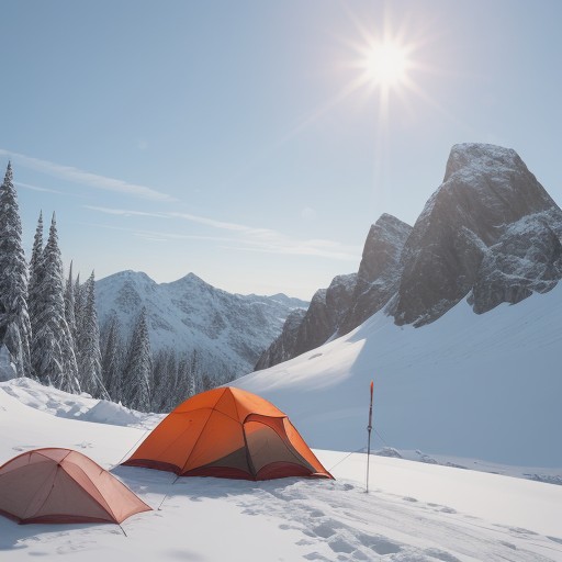 【登山用品】事故を防ぐための安全装備 | 冬の雪山へ向かう準備 をイメージした 広角の風景、山、山、冬 の写真