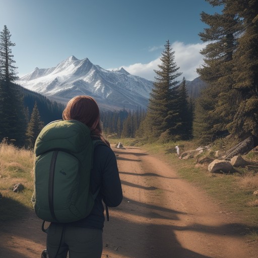 【バックパック】荷物をまとめる収納術 | 登山での持ち運び方 をイメージした 広角の風景、ハイキング の写真